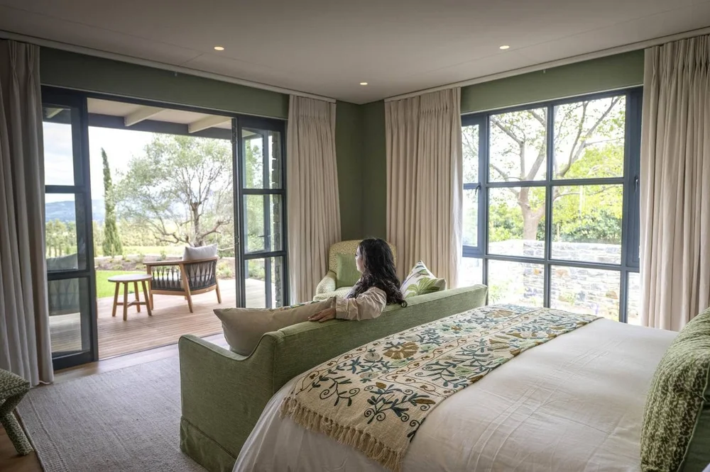 A suite opening onto the garden