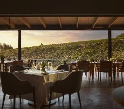 The Brookdale Bistro overlooking the vineyards