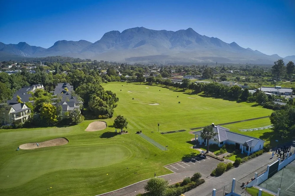 The golf practice area, Fancourt