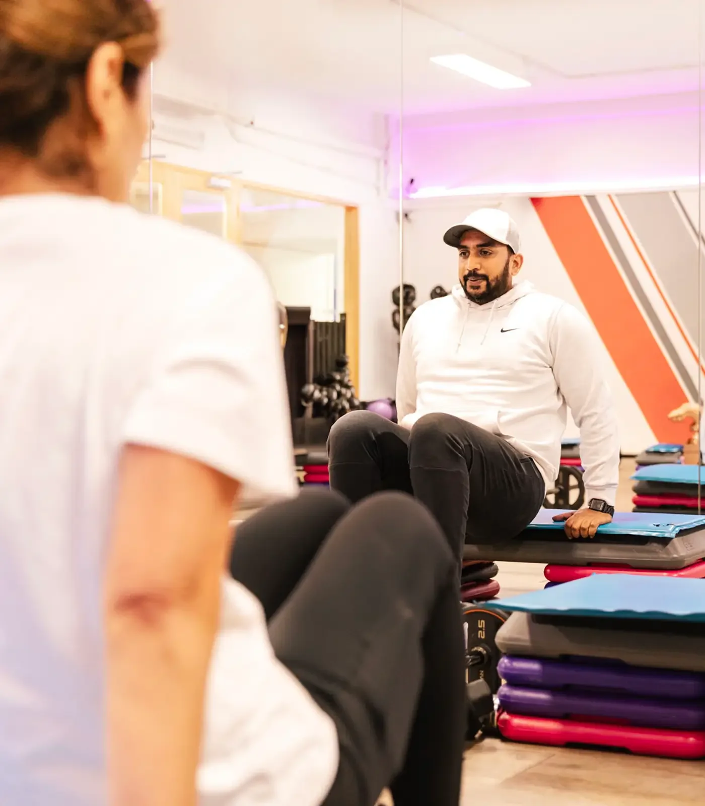 Group of people in a spin class
