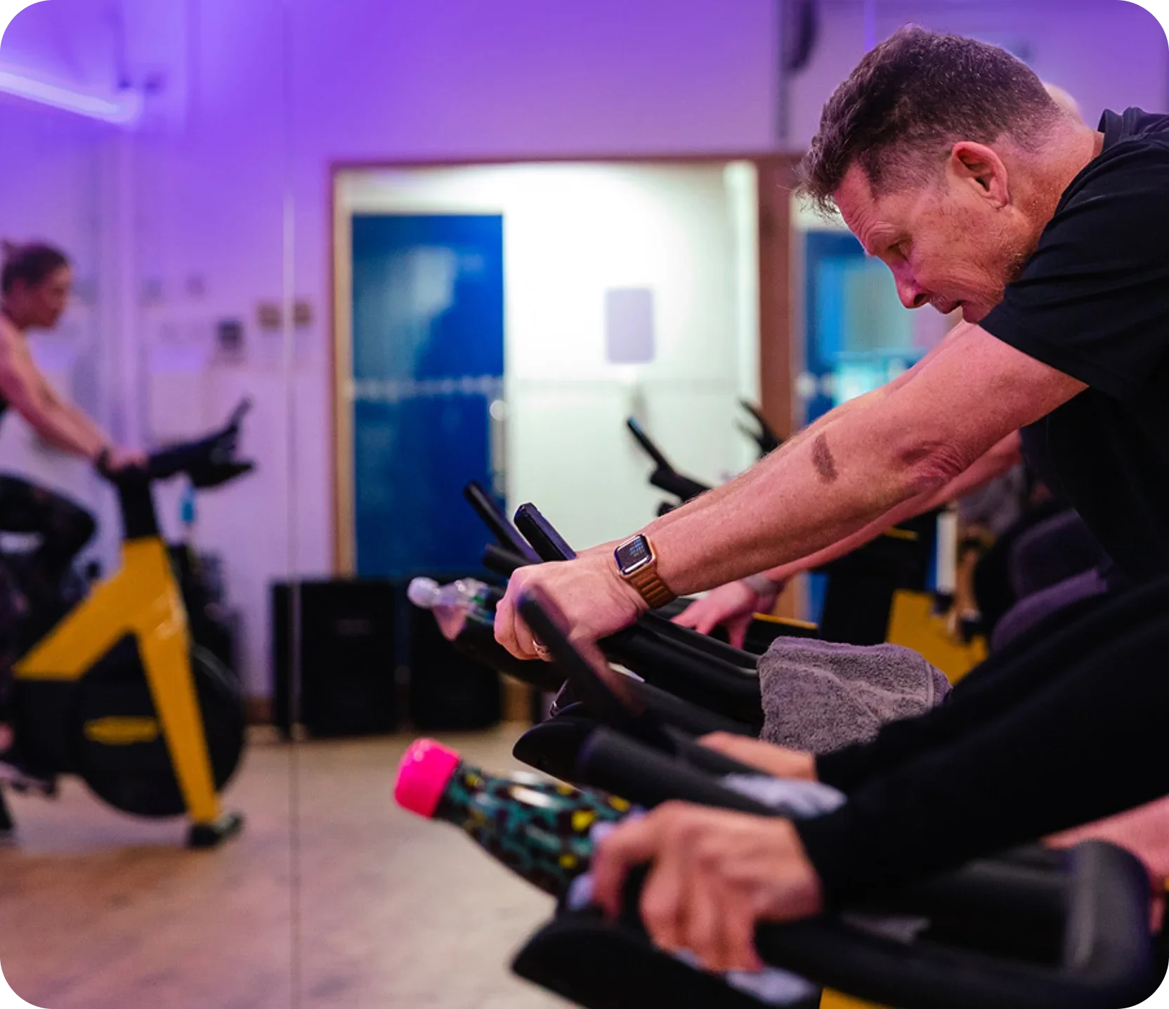 Instructor leading the class