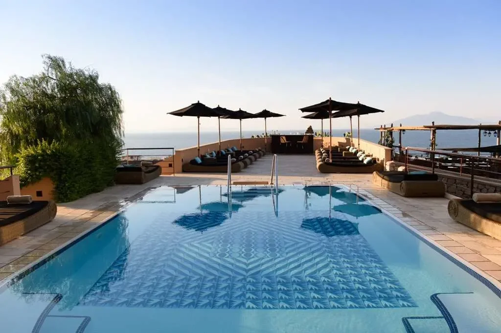Pool terrace at Villa Marina Capri