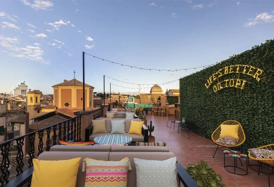 Rooftop terrace at Chapter Roma