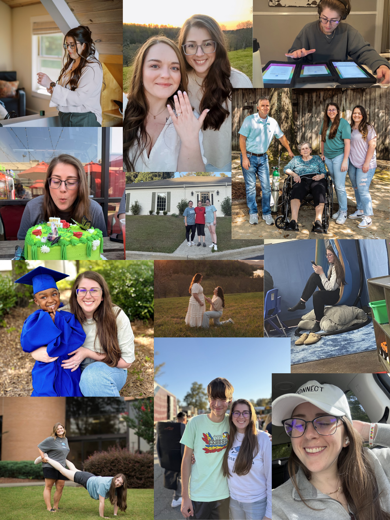 Brandi's family and personal photo collage