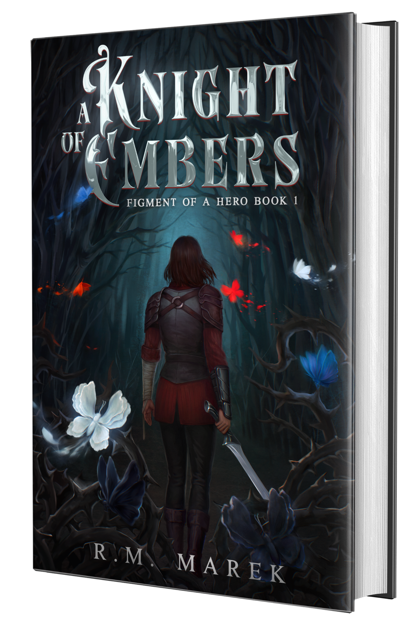 A Knight of Embers by R.M. Marek, shown as a paperback