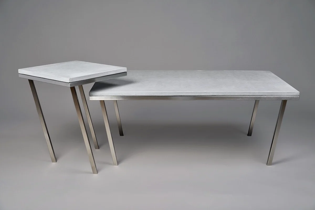 alapfy manufactura x-series luxury concrete coffee and side table set in grey