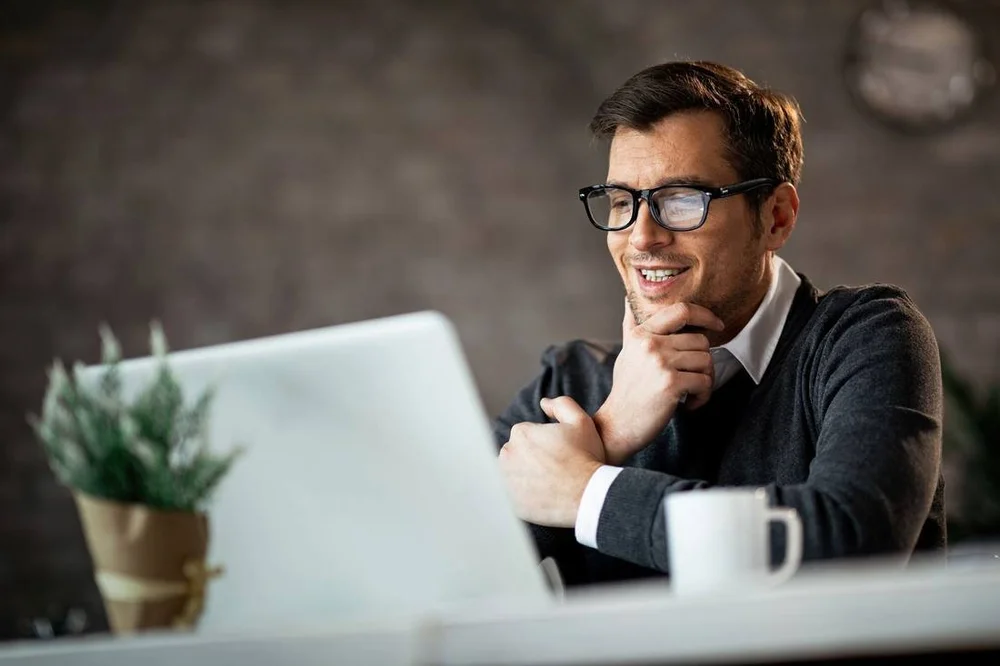 Owner running outreach from his laptop