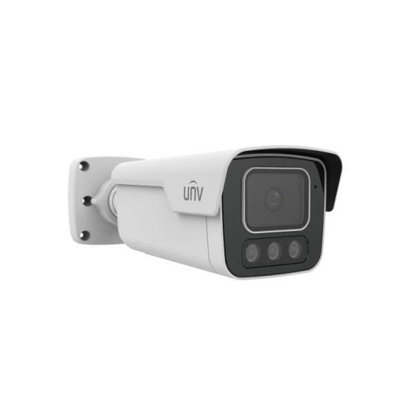 UNV Tri-Guard 2.0 8MP 4K active deterrence bullet security camera with red and blue warning lights