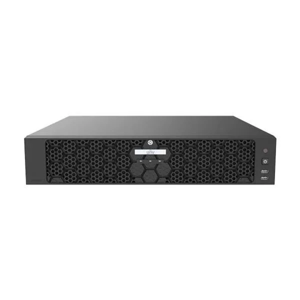 UNV 32MP UltraHD 32-channel network video recorder with 8 hard drive bays and RAID support (NVR508-32E-R)