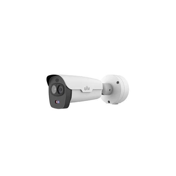 UNV dual-spectrum thermal + optical bullet camera with active deterrence