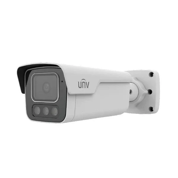 UNV Tri-Guard 2.0 5MP Active Deterrence Bullet Camera with red/blue lights and two-way audio
