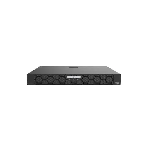 UNV IQ Series 8-channel network video recorder with 2 hard drive bays (NVR502-08B-P8-IQ)