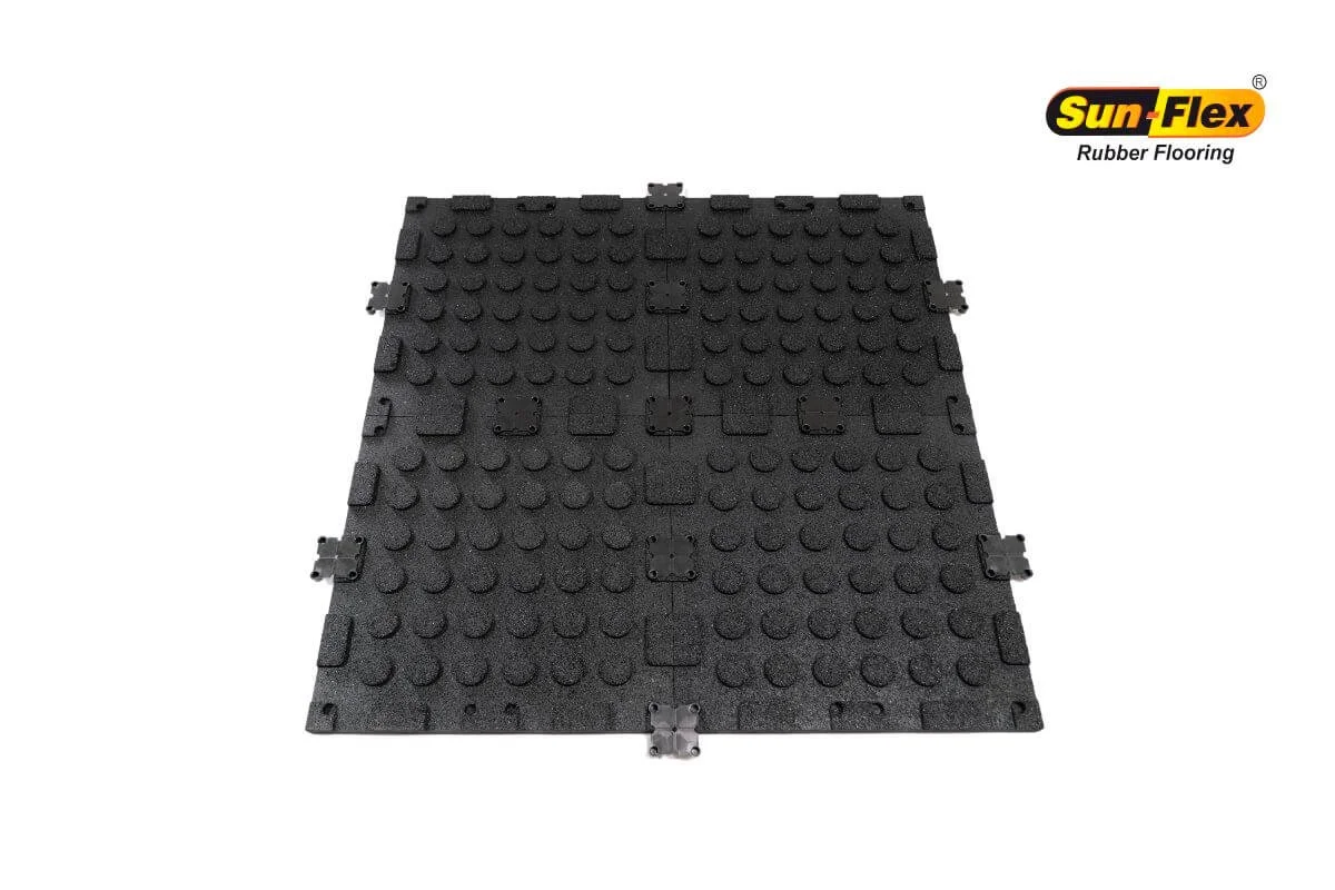 Premium standard rubber tiles for commercial flooring Alberta