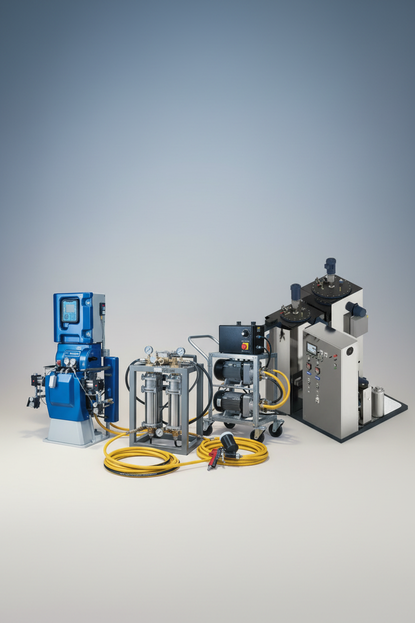 Spray coating and foam equipment