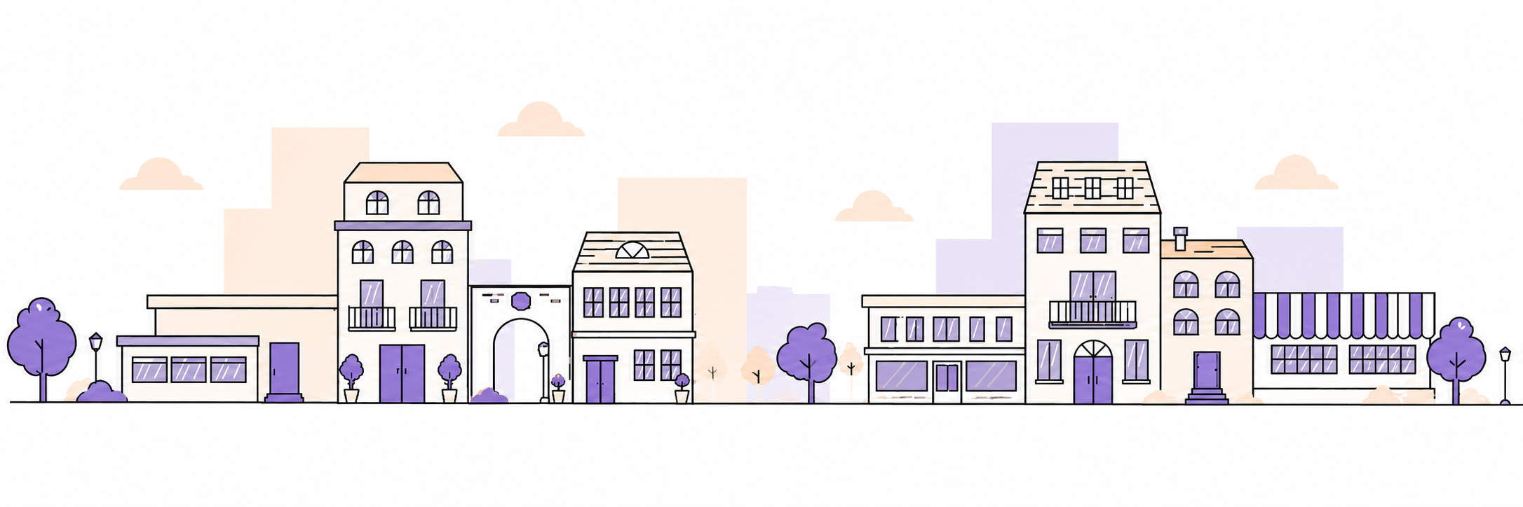 JJ Art Gallery Skyline Illustration