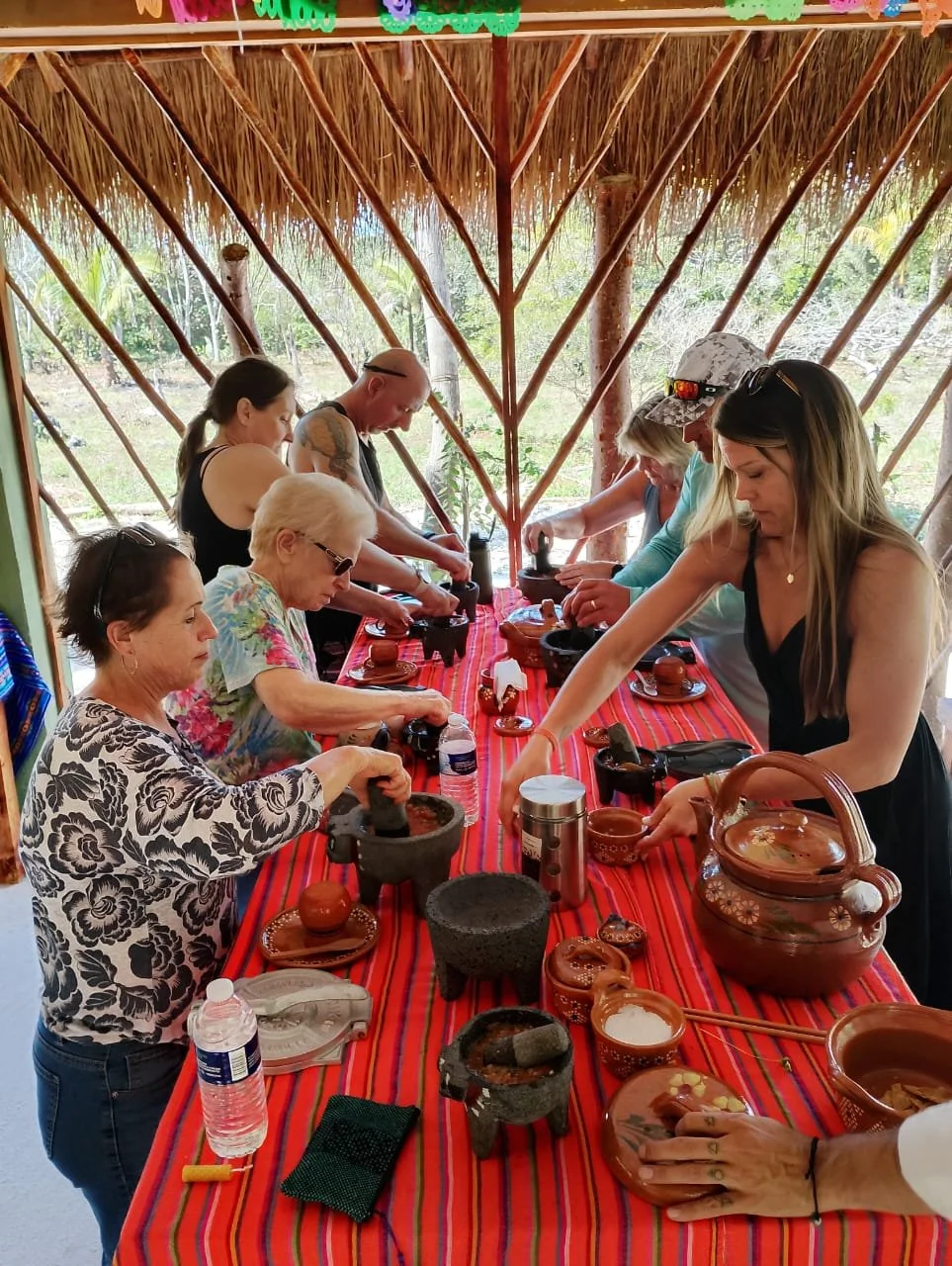 Hands-on tortilla making at Tierra Maya