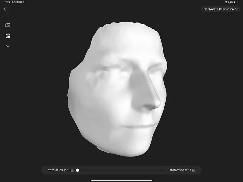 Comparación dinámica 3D