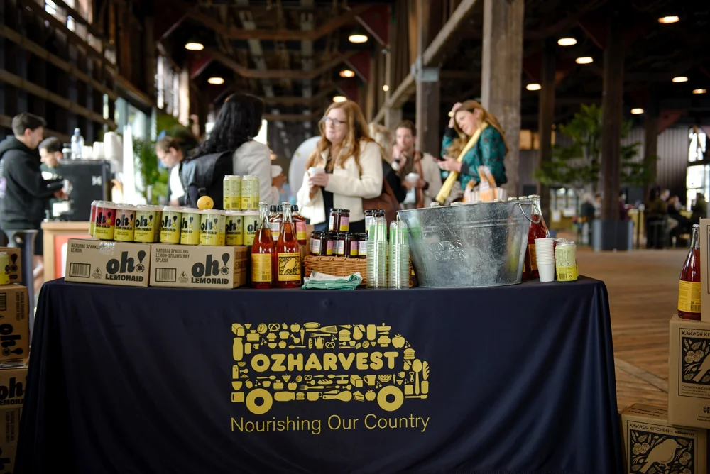 The OzHarvest table at Walsh Bay