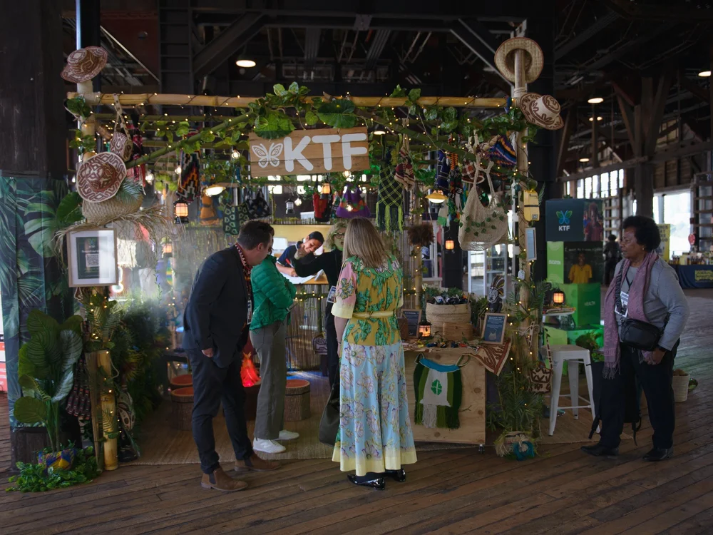 Guests at the KTF stand at Walsh Bay