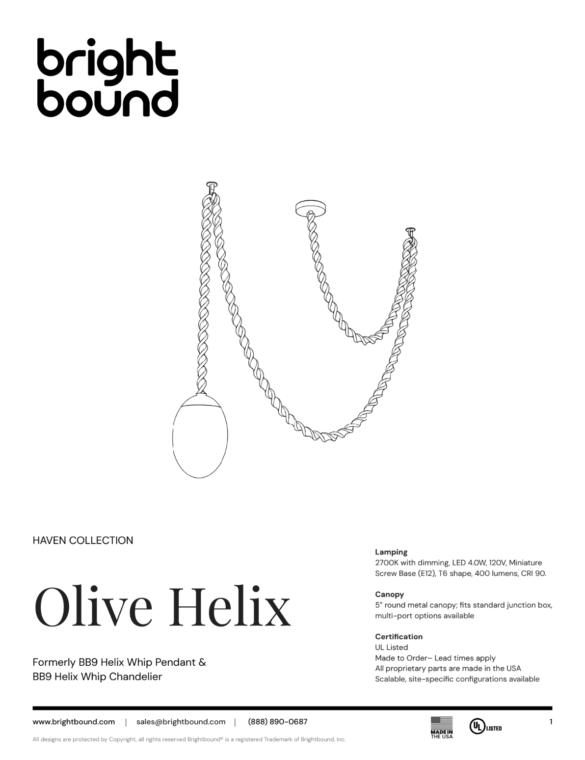 Olive Helix Spec Sheet thumbnail