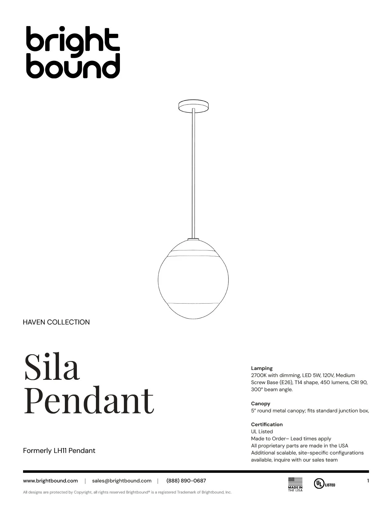 Sila Pendant Spec Sheet thumbnail
