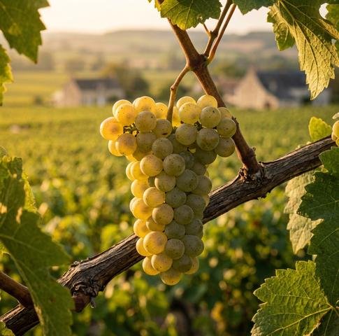 Chenin Blanc grape cluster