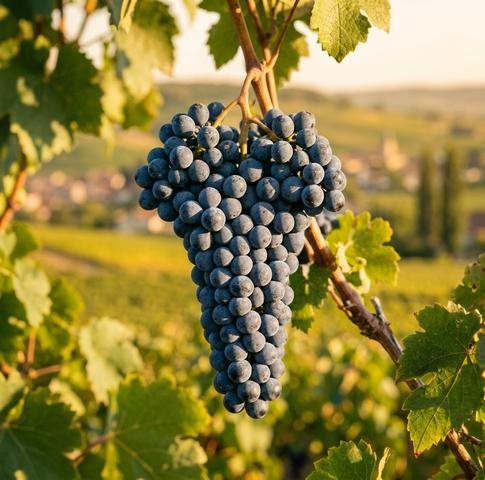 Gamay grape cluster