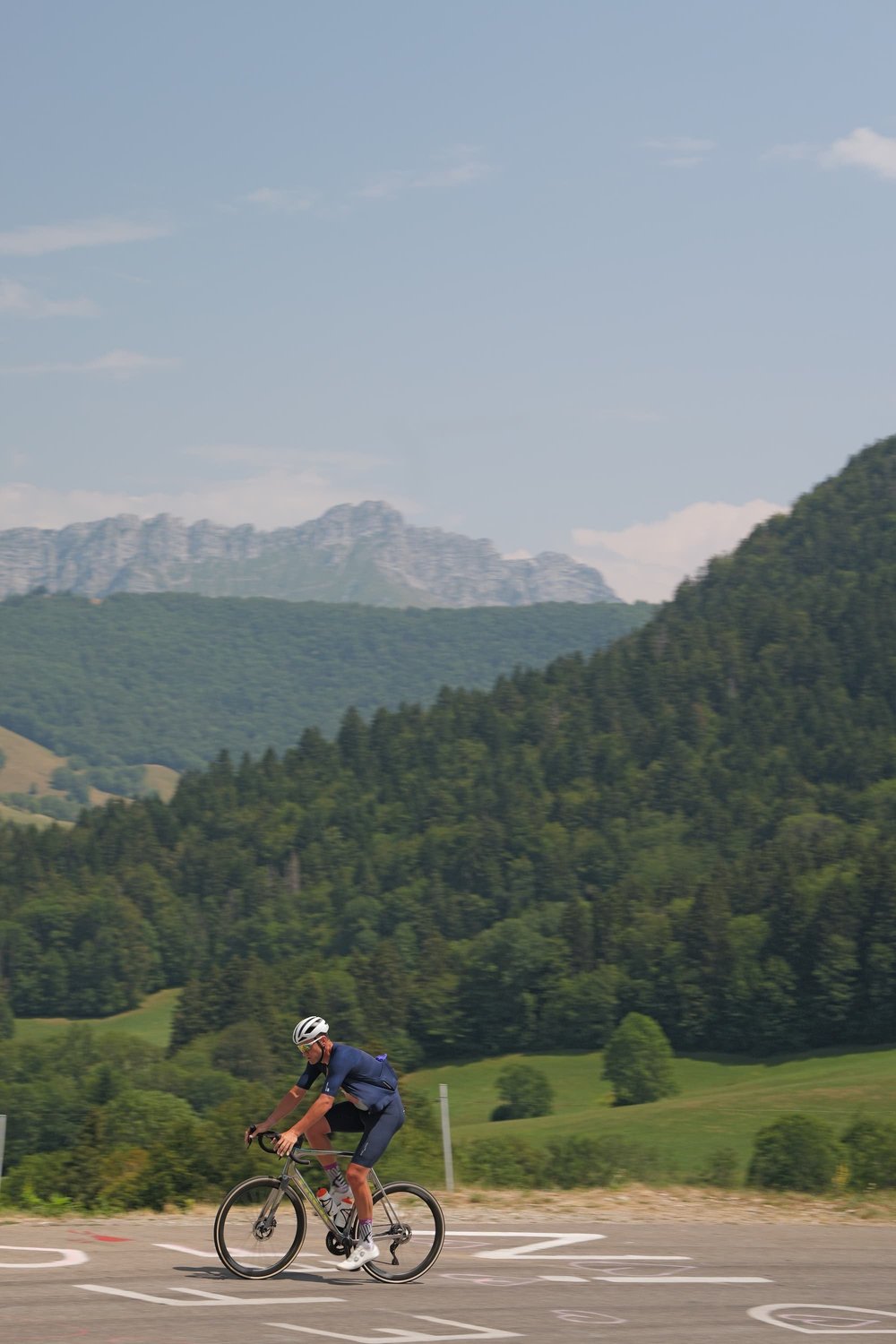 James Golding climbing the Col d'Aspin during Project 21|12