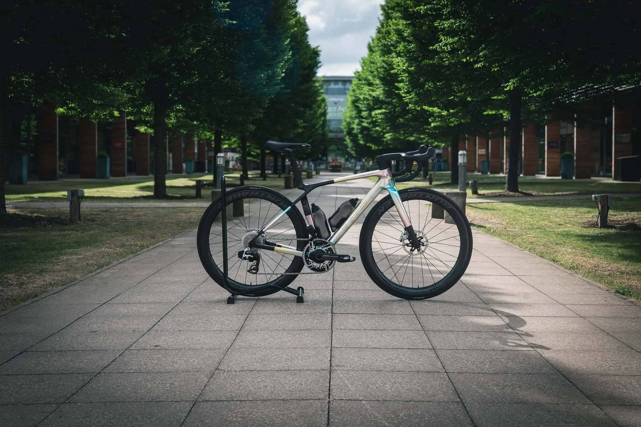Detail of Lizzie Deignan's custom Trek Project One Madone Gen 8 at Trek Bicester