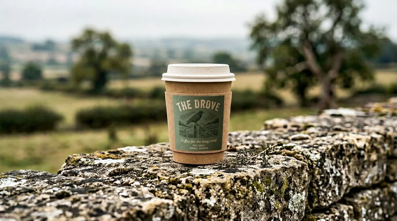 The Drove cup on dry stone wall
