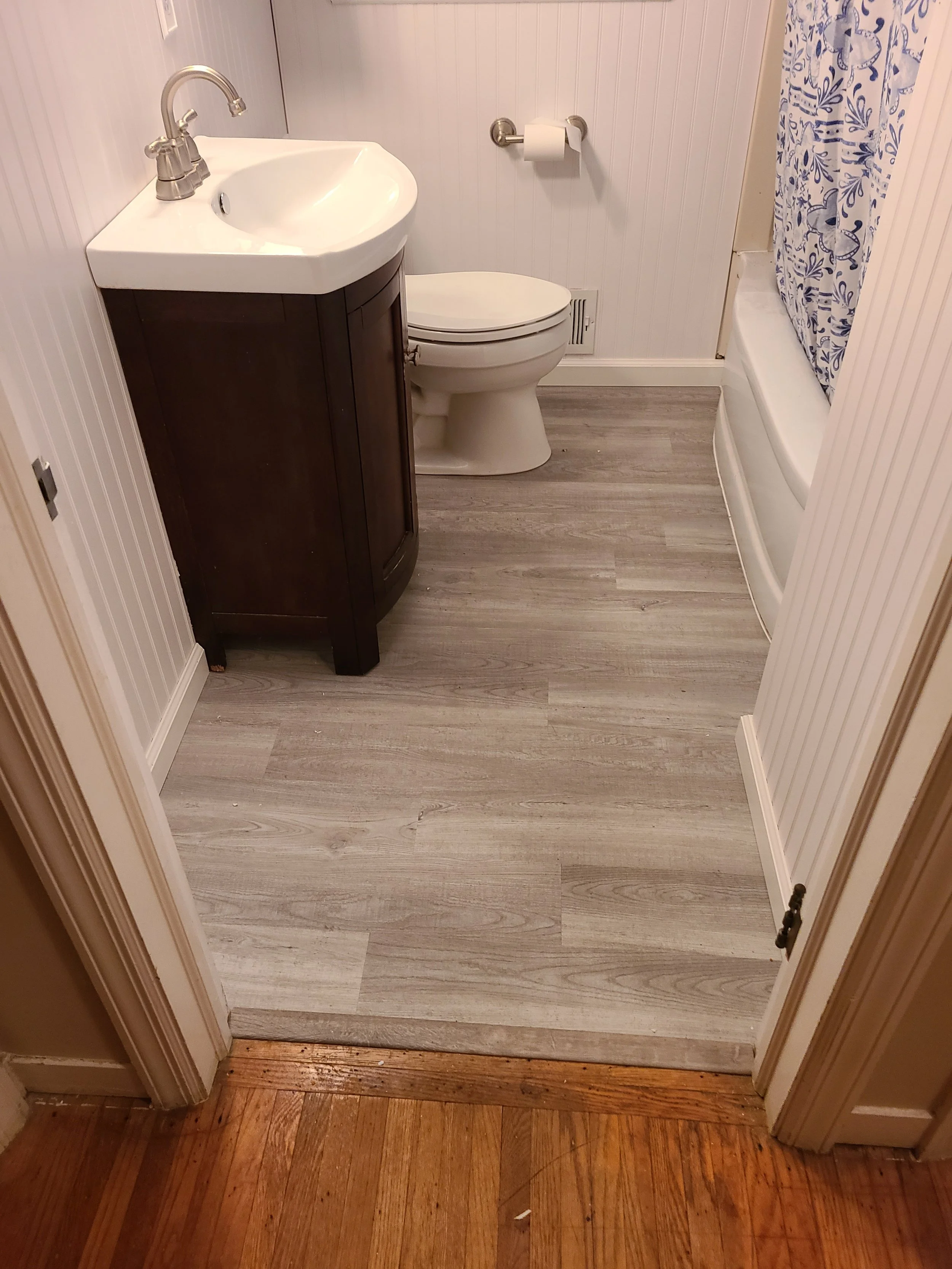 Bathroom LVP flooring