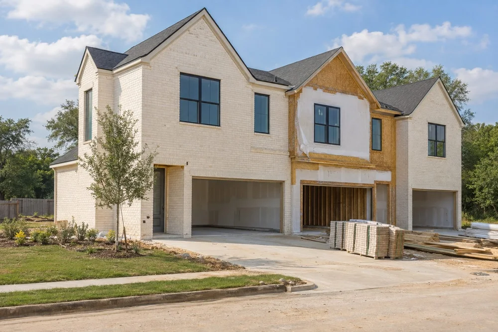 Townhome development documented during construction