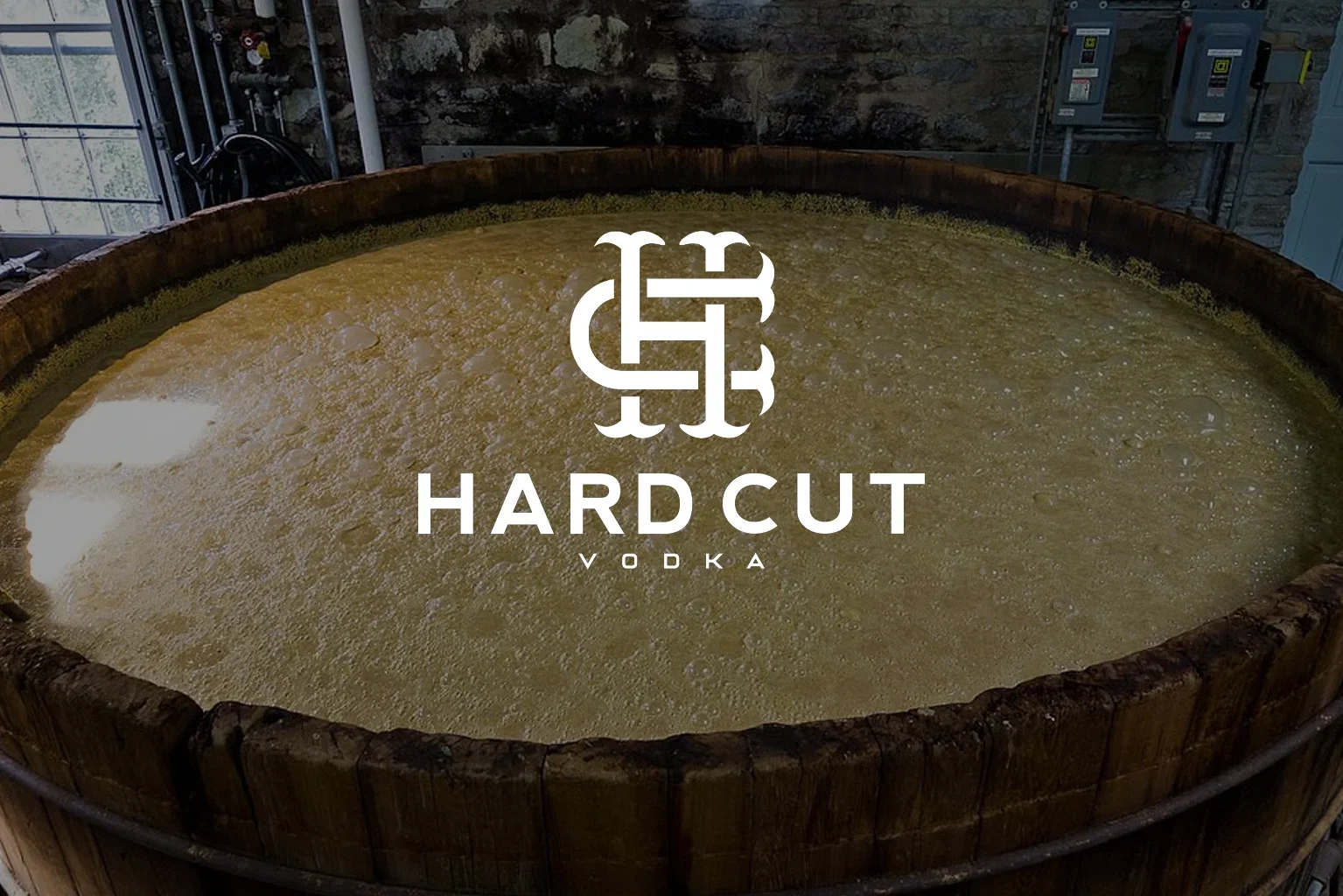 Fermentation tanks used during Hard Cut Vodka's five-day fermentation process