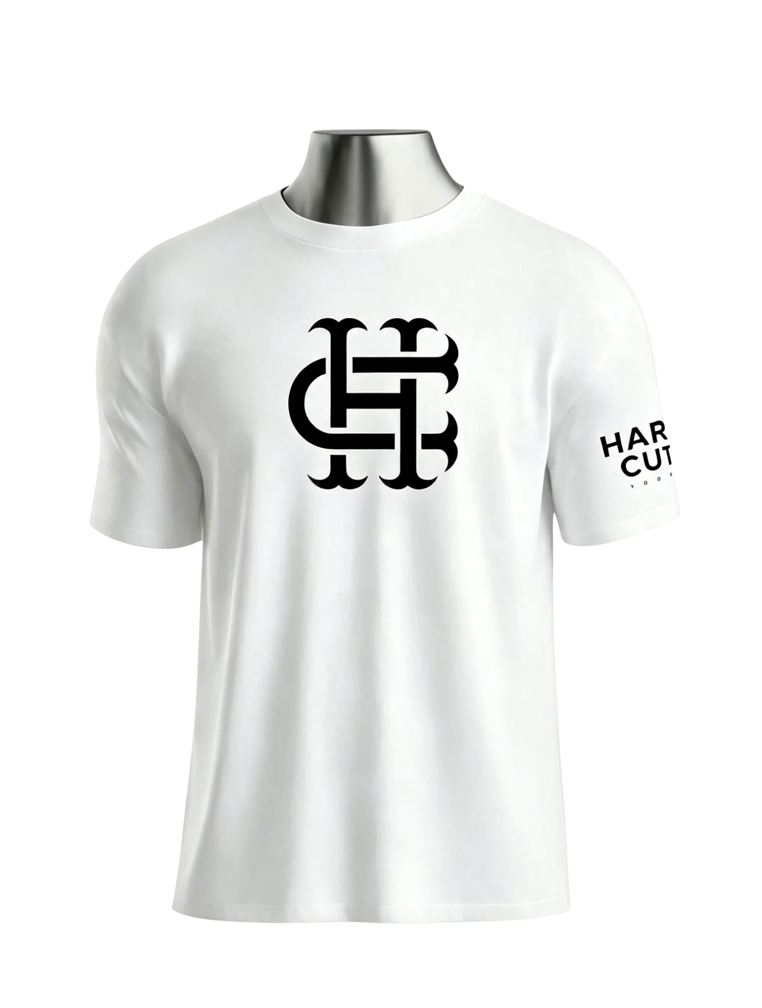 White Hard Cut Vodka T-shirt with black logo