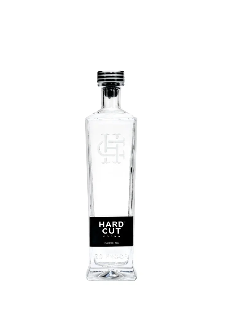 Hard Cut Vodka 90-proof bottle highlighting its 45% ABV and fuller texture