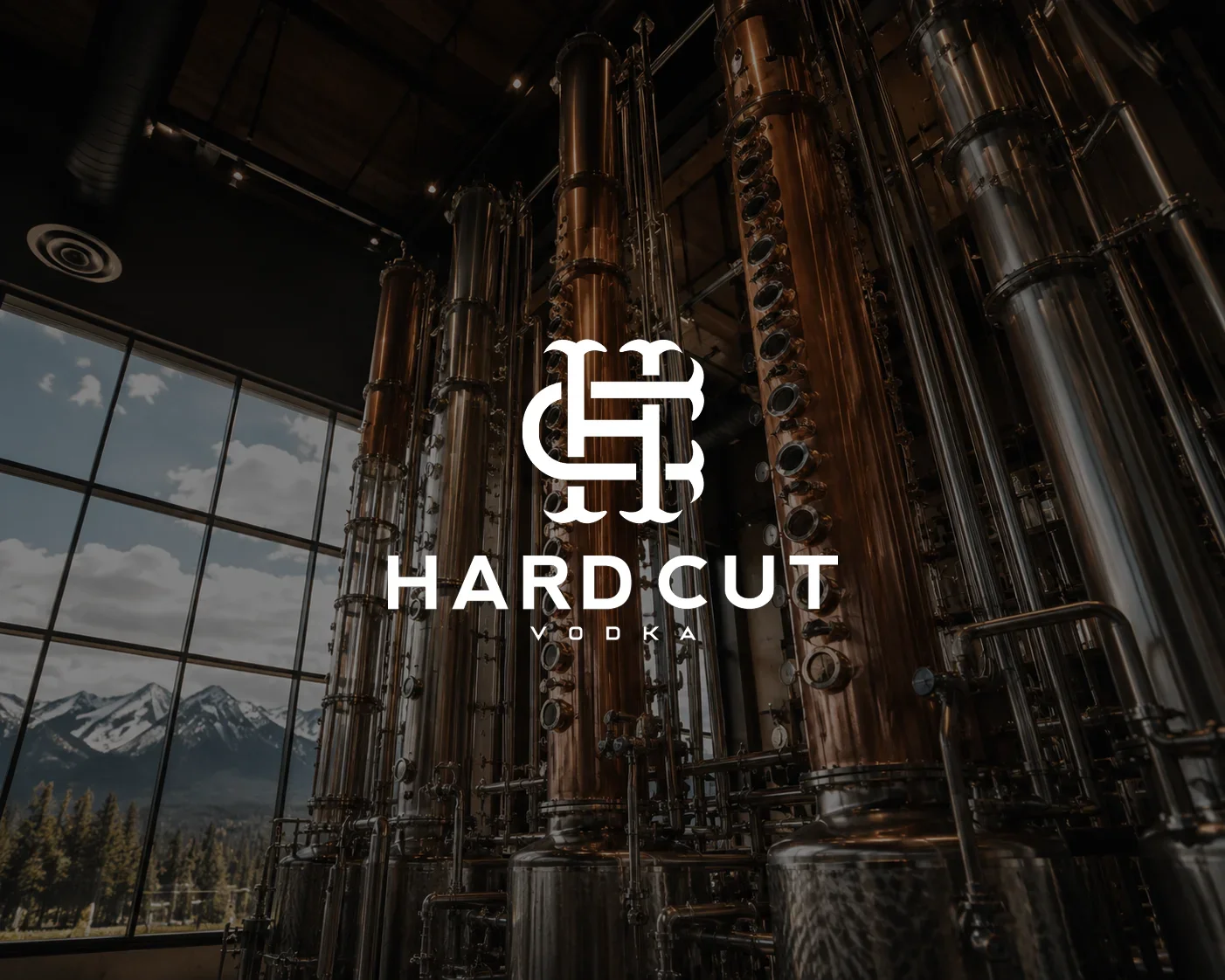 High-altitude fractional distillation column used to produce Hard Cut Vodka