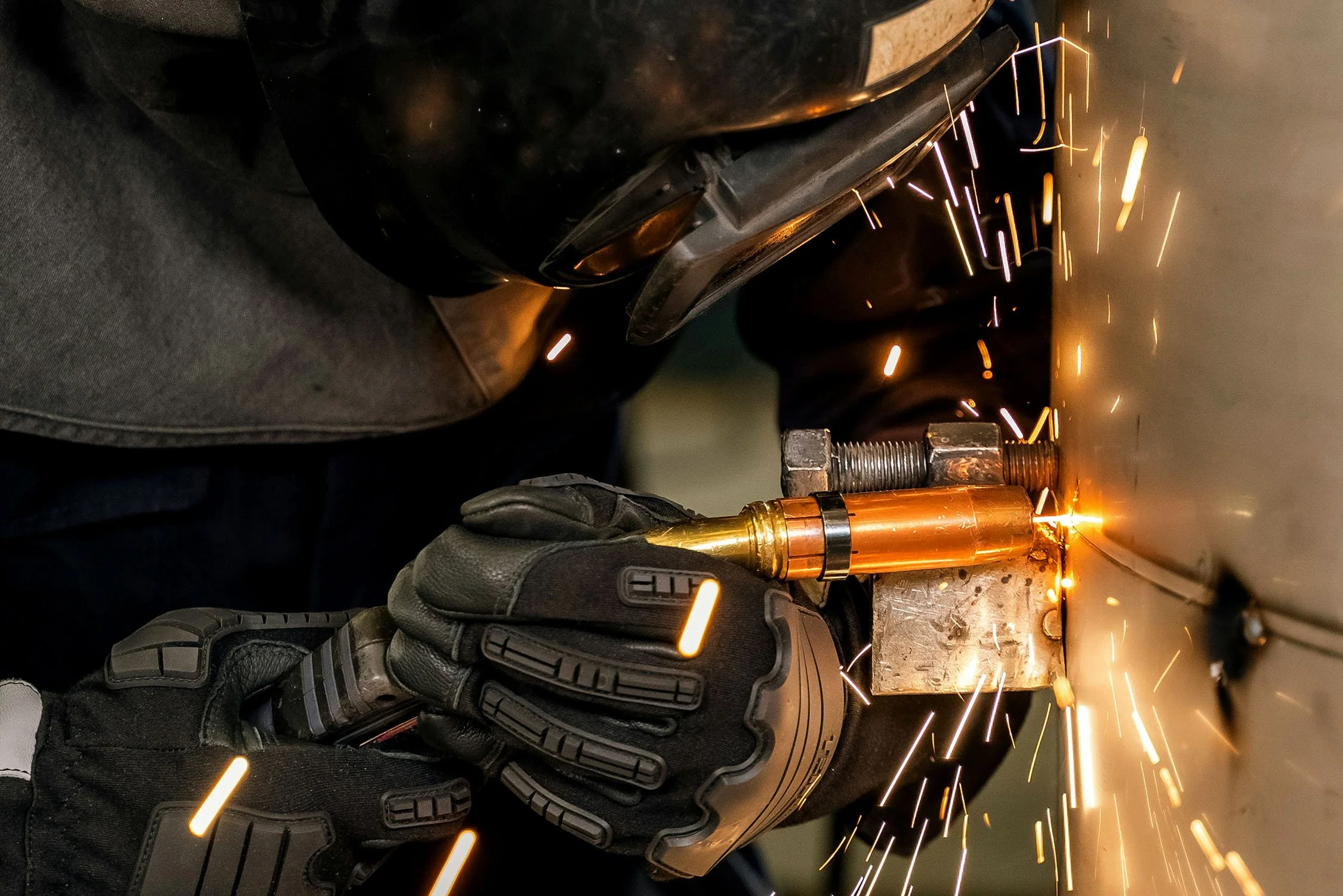 Welder at work