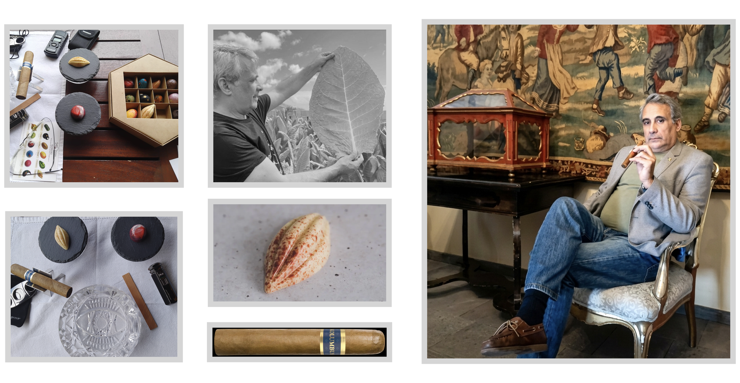 Cigar and chocolate pairing scene