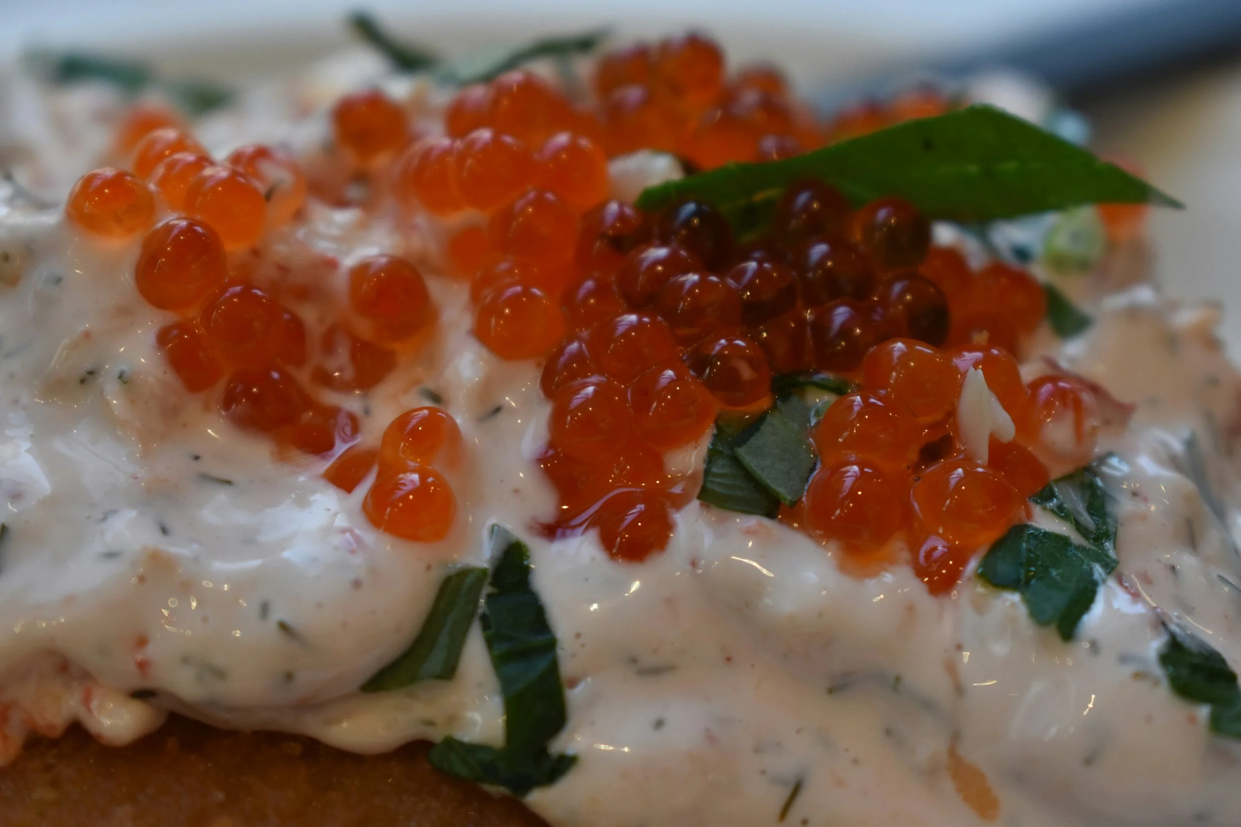 Creamy salmon roe dip
