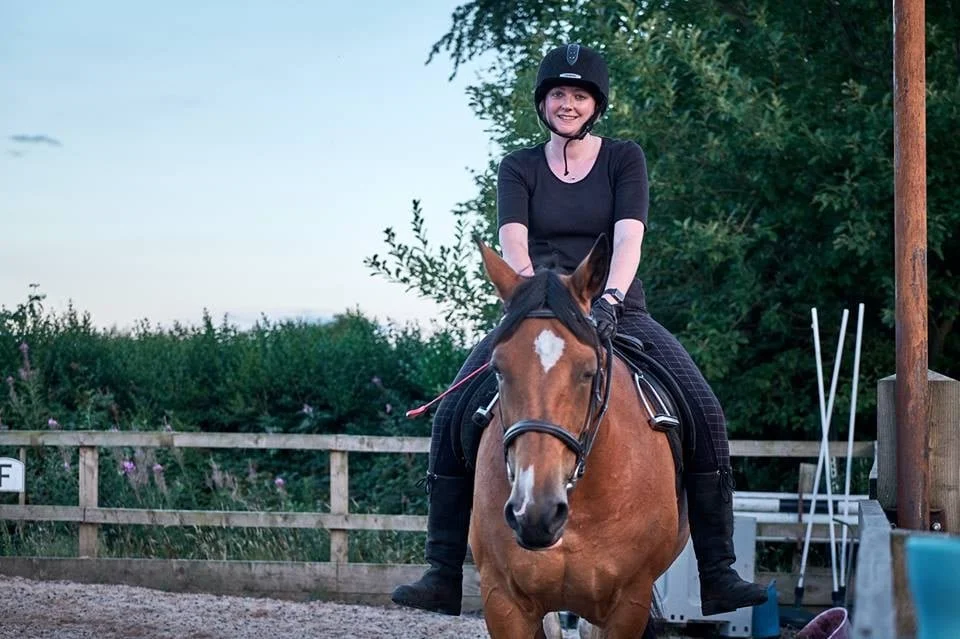 Rider and instructor during a lesson