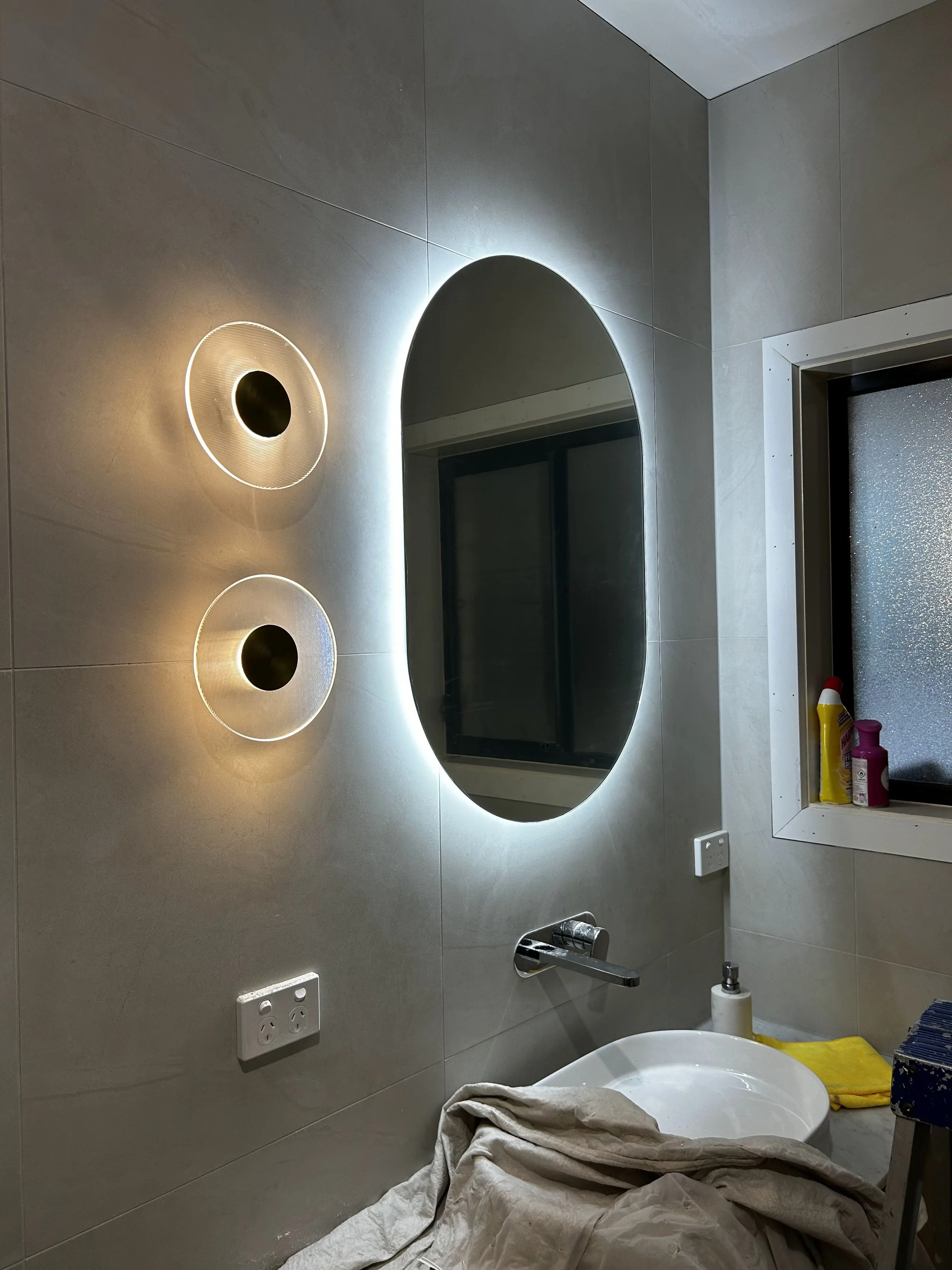 LED mirror install