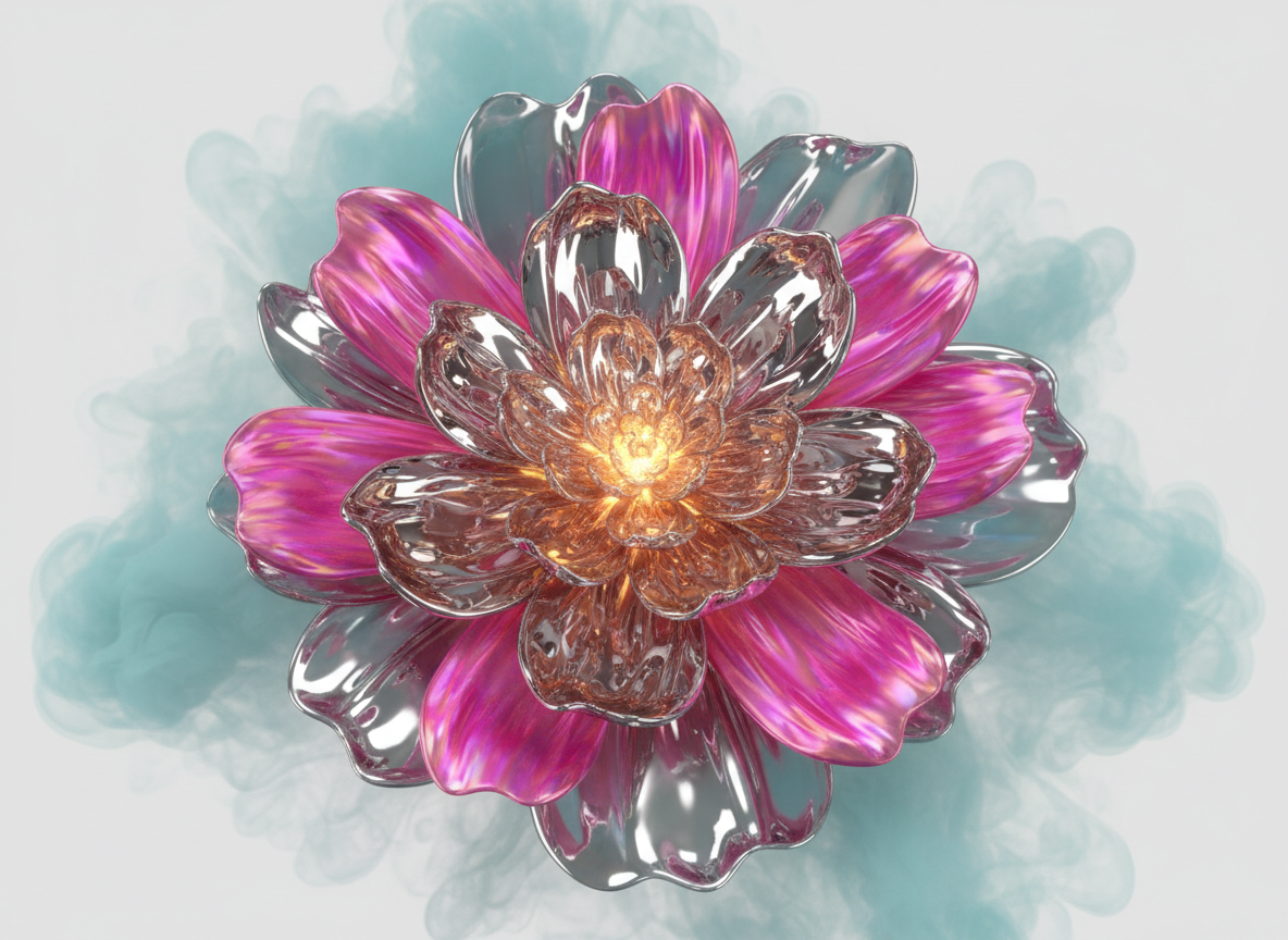Beautiful glass flower
