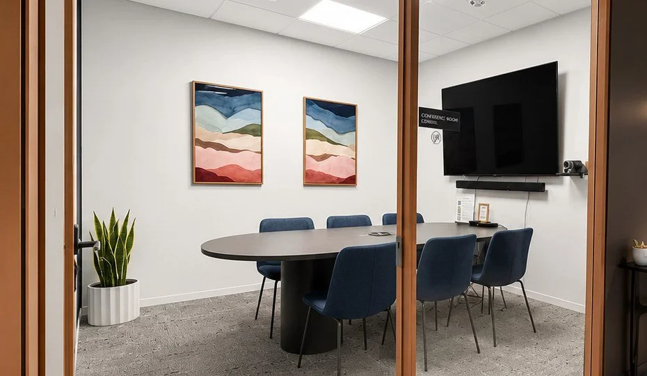Jade conference room at TARRA in Denver — seats up to 6