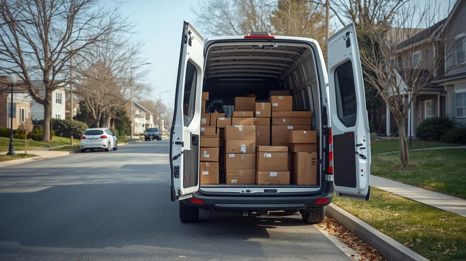 Construction site delivery truck