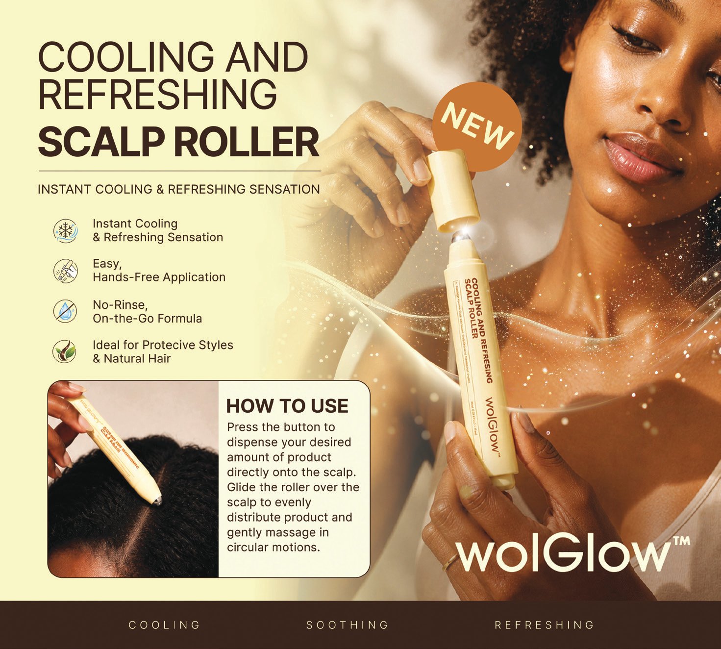 SLI PRODUCTION CORP. COOLING AND REFRESHING SCALP ROLLER