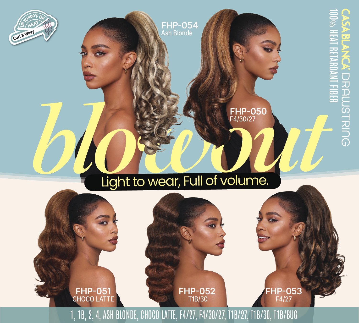 EVE HAIR INC. CASA BLANCA BLOW-OUT TEXTURE DRAWSTRING