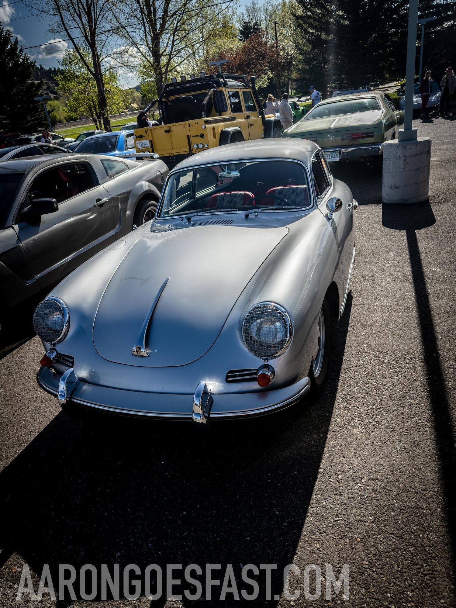 Silver Porsche 356 coupe