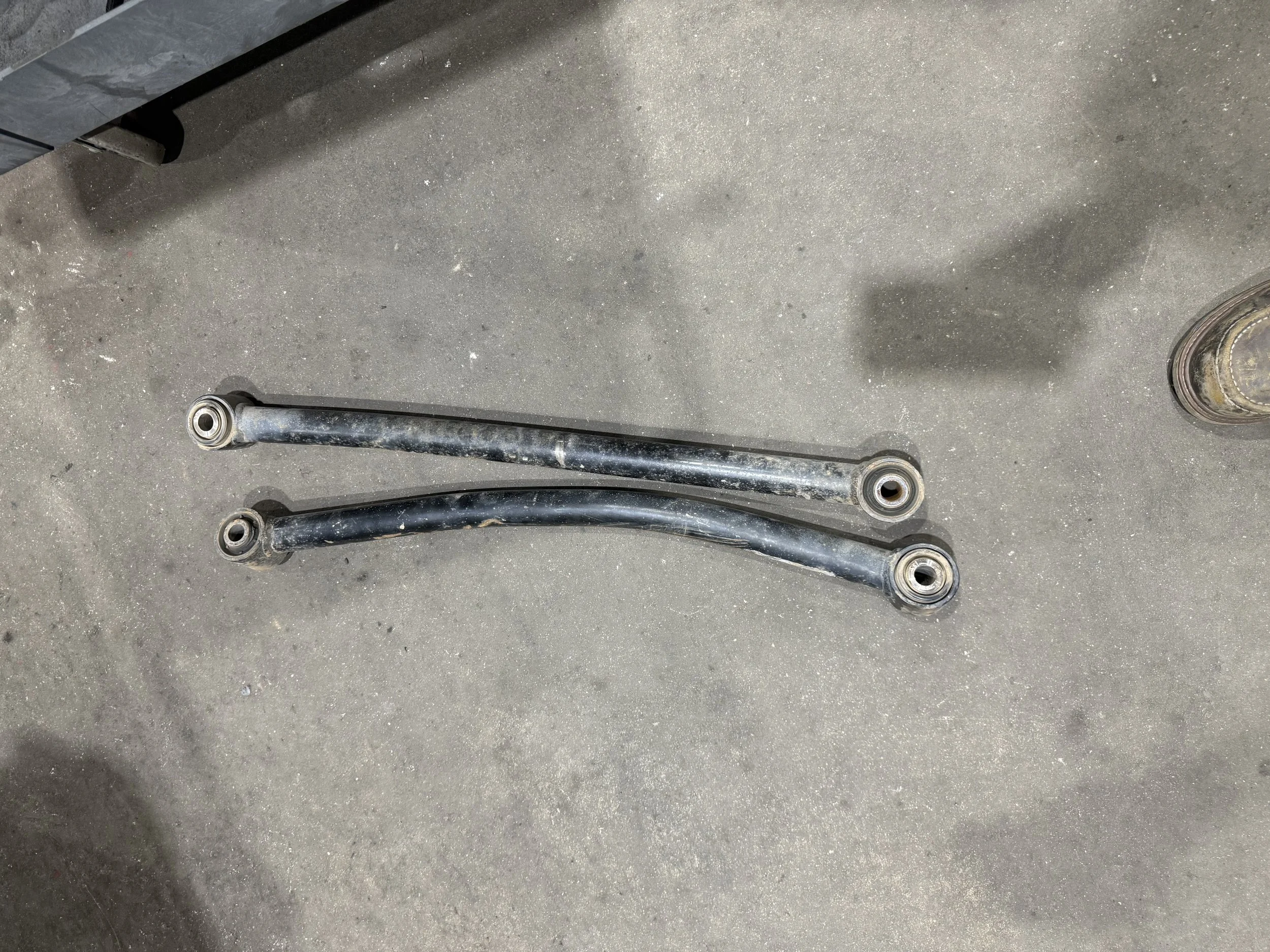 Bent rear suspension links after the Rubicon Trail