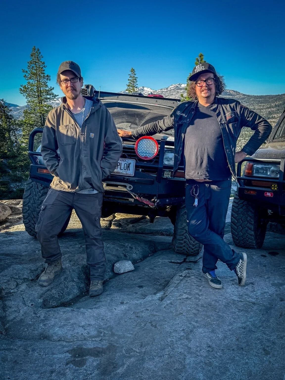 Aaron and his brother with the LX450 on the Rubicon Trail during Rubithon 2025