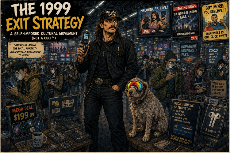 White Orb comic panel of a man in black standing beside a shaggy dog